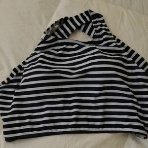 Striped Halter Bikini Top